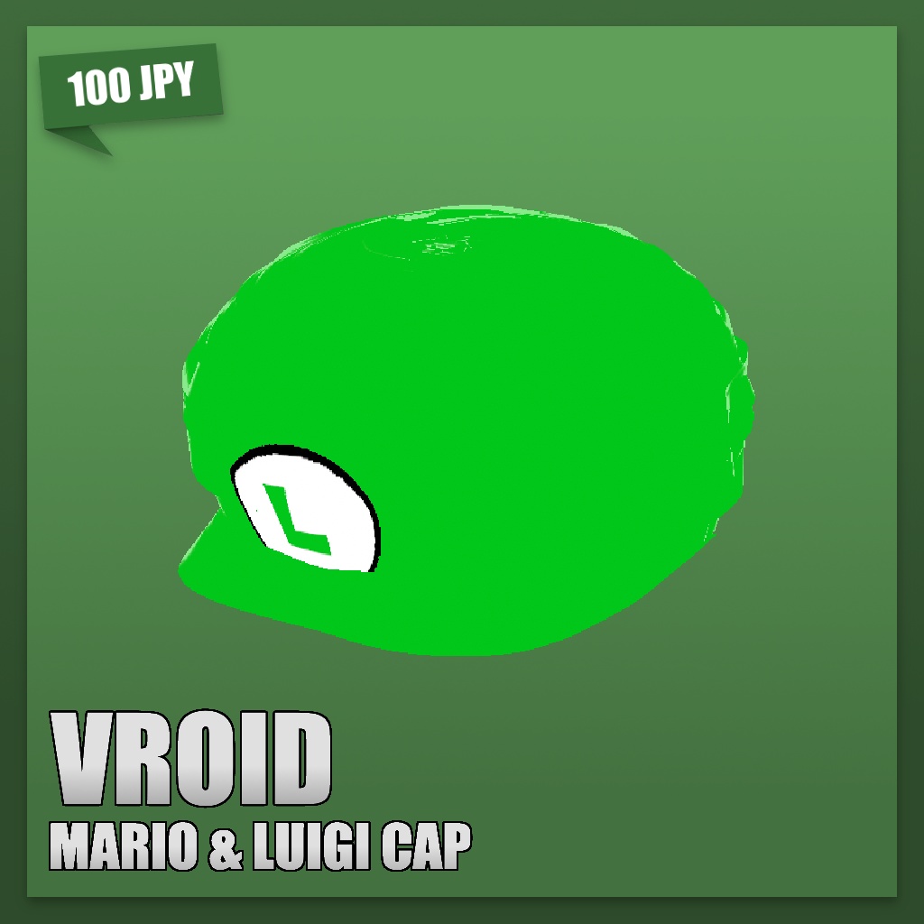 (VROID) Mario & Luigi Cap / Hat