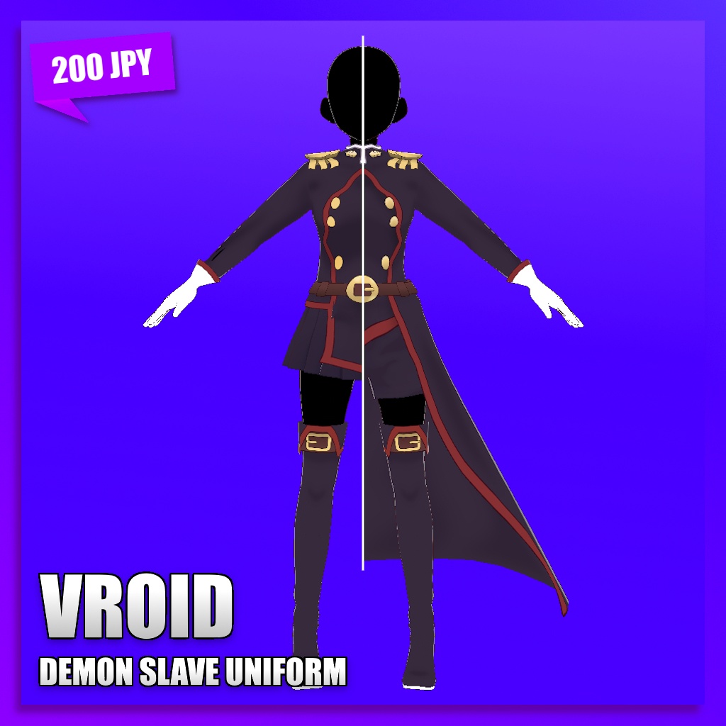 (VROID) Demon Slave Uniform (long/short)