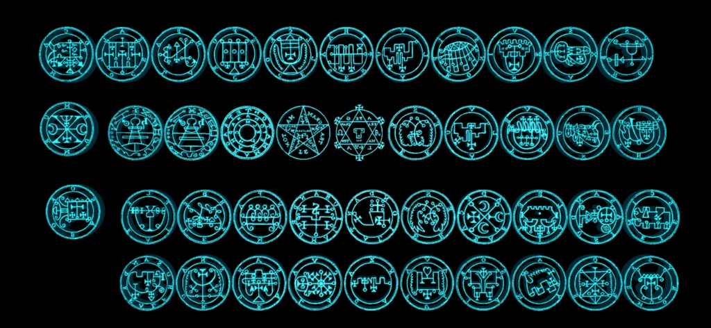 (更新:20/1/23) 126種 ソロモンの鍵 3Dモデル&テクスチャ3