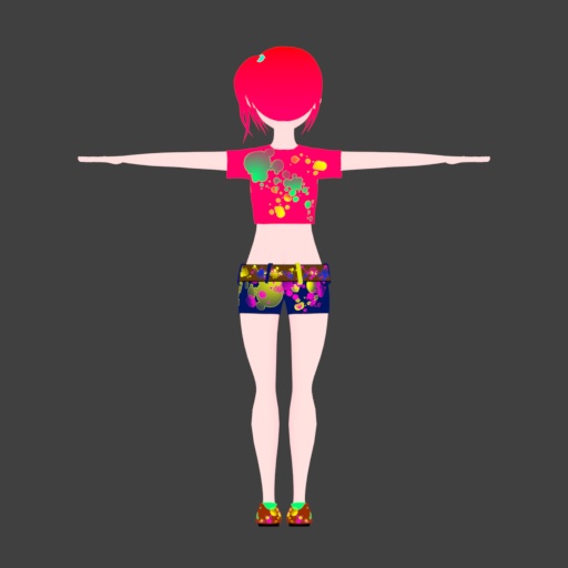 VRChat想定オリジナル3Dモデル "スプラ”