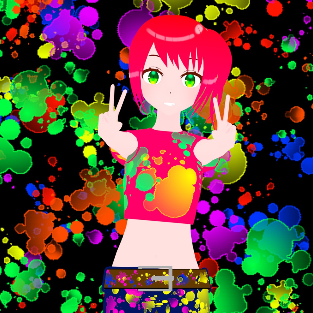 VRChat想定オリジナル3Dモデル "スプラ”