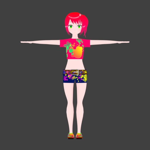 VRChat想定オリジナル3Dモデル "スプラ”