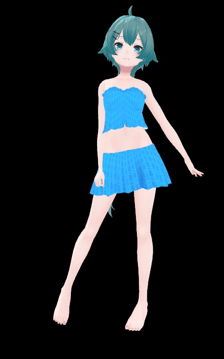 薄荷ちゃん衣装 夏服2 (水着+普段着)