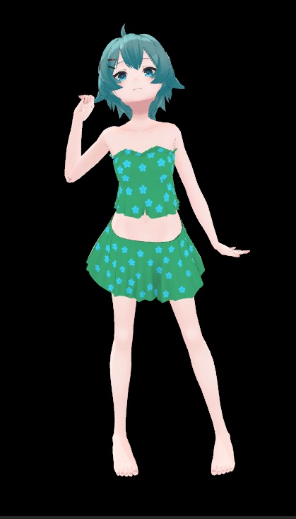 薄荷ちゃん衣装 夏服2 (水着+普段着)