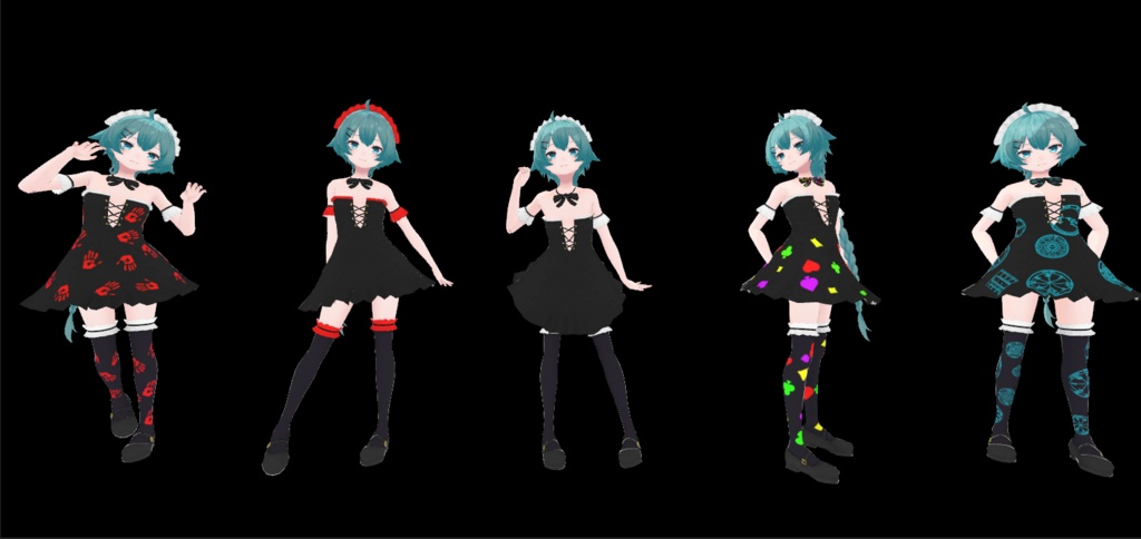 薄荷ちゃん用 メイド服2 フレンチ風