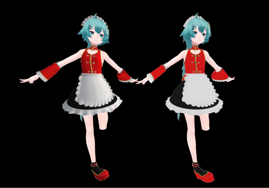 薄荷ちゃん用 メイド服3 チャイナ風