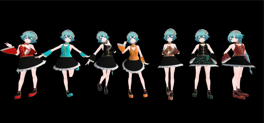 薄荷ちゃん用 メイド服3 チャイナ風