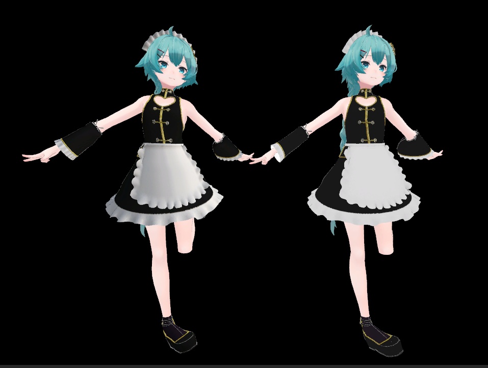 薄荷ちゃん用 メイド服3 チャイナ風