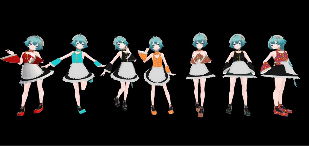 薄荷ちゃん用 メイド服3 チャイナ風