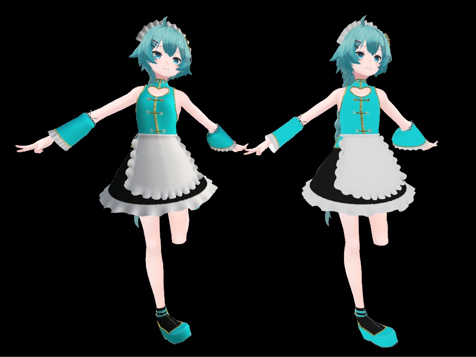 薄荷ちゃん用 メイド服3 チャイナ風