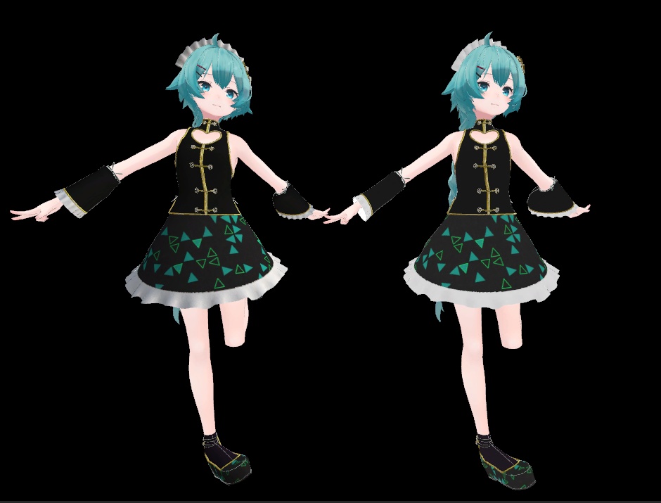 薄荷ちゃん用 メイド服3 チャイナ風