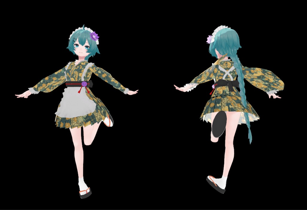 薄荷ちゃん用 メイド服4 和風