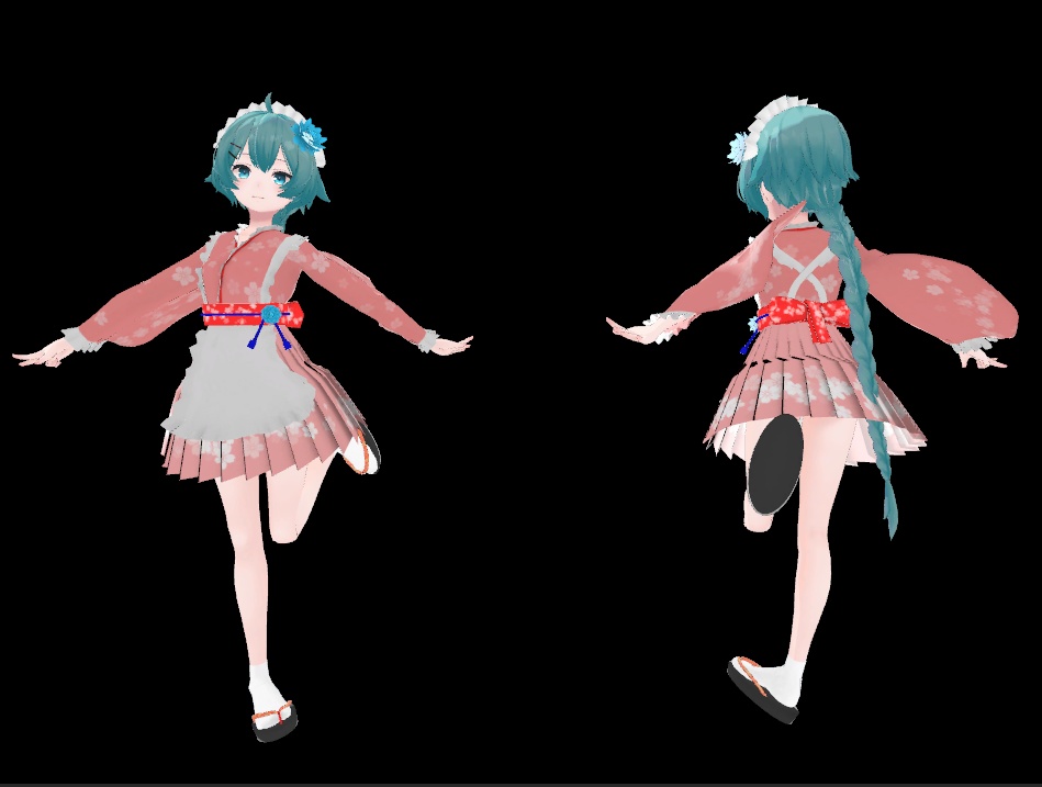 薄荷ちゃん用 メイド服4 和風