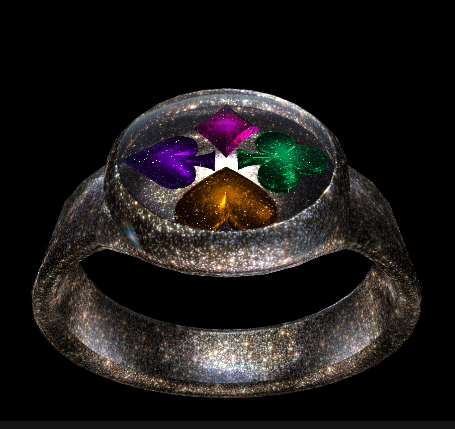 ギミックエフェクト付きトランプモチーフの指輪 typeA (ArmoRingA)