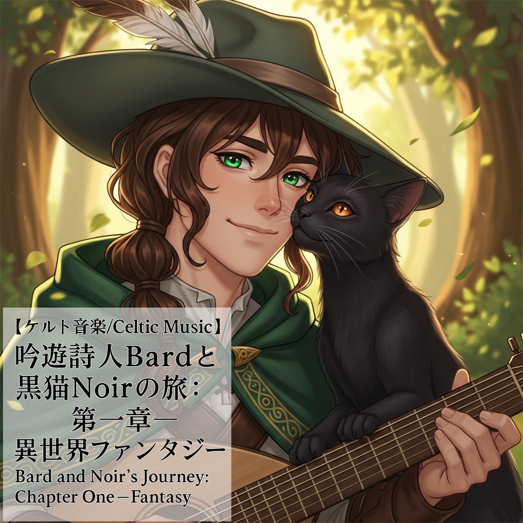 【ケルト音楽/Celtic Music】吟遊詩人Bardと黒猫Noirの旅： 第一章– 異世界ファンタジー【BGM】