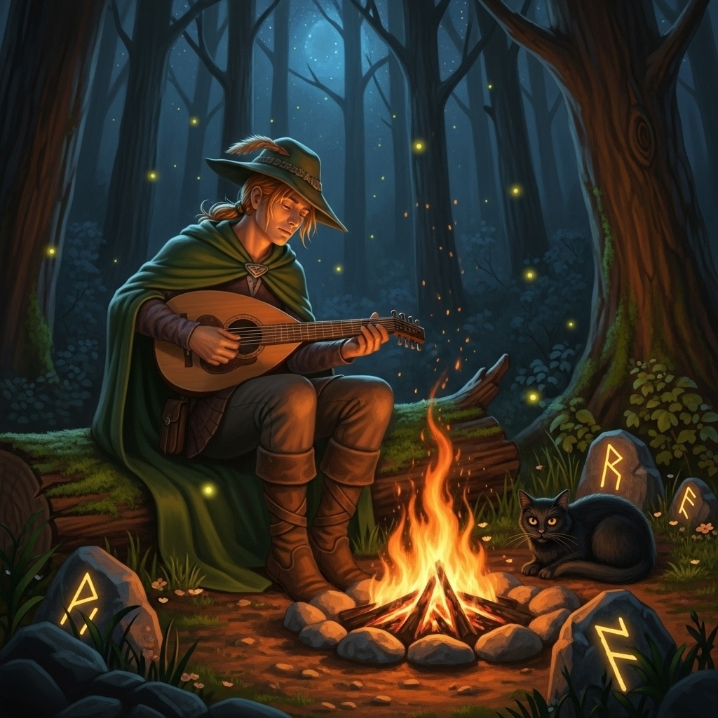 【ケルト音楽/Celtic Music】吟遊詩人Bardと黒猫Noirの旅: 第一章– 異世界ファンタジー【BGM】