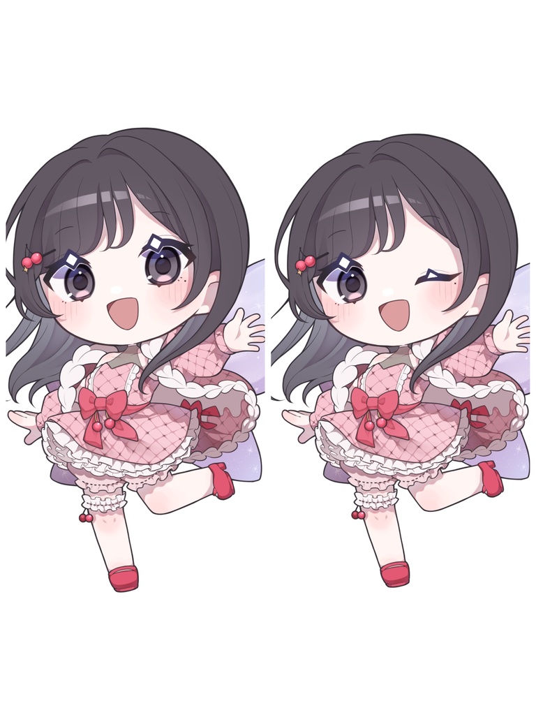 さくらんぼ妖精ステッカー2枚セット