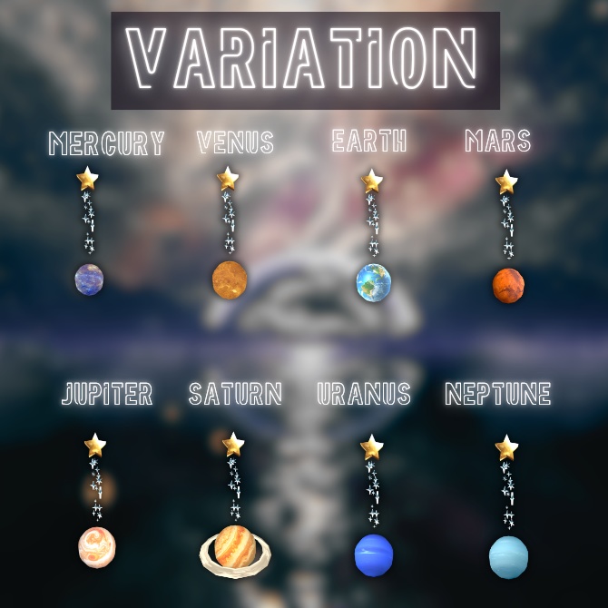 (PB付き)Celestial System Piercing / 天体ピアス