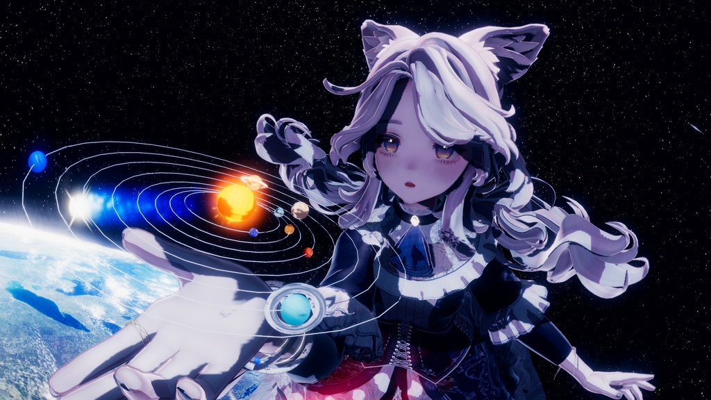 【汎用】Celestial System Set - 惑星9種を選べる腕輪・指輪と、掴めるヘイロー