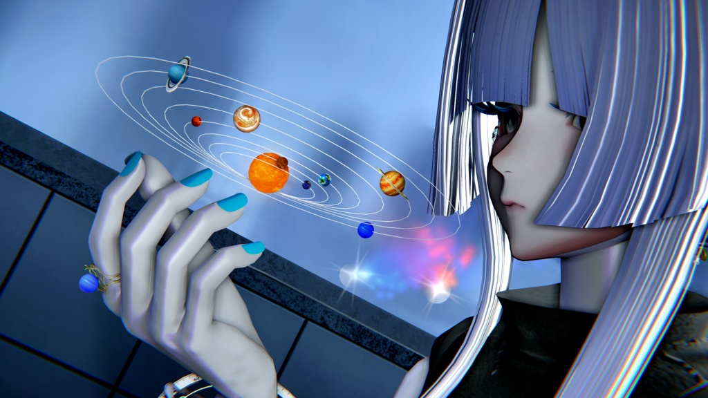 【汎用】Celestial System Set - 惑星9種を選べる腕輪・指輪と、掴めるヘイロー