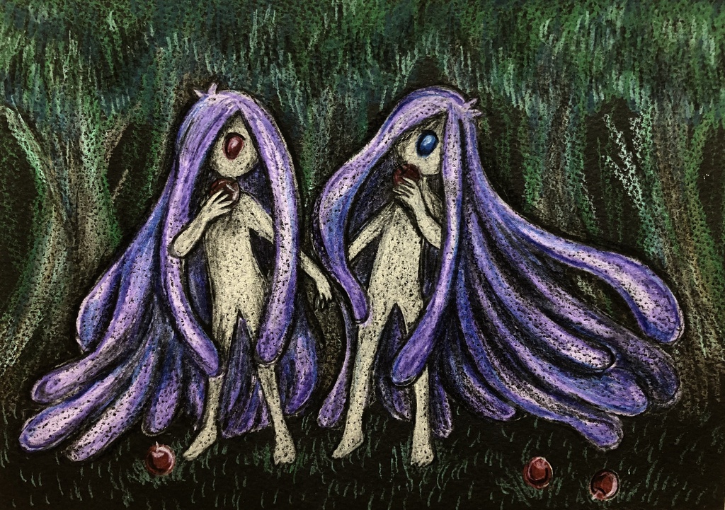 ドローイング「森の双子II」