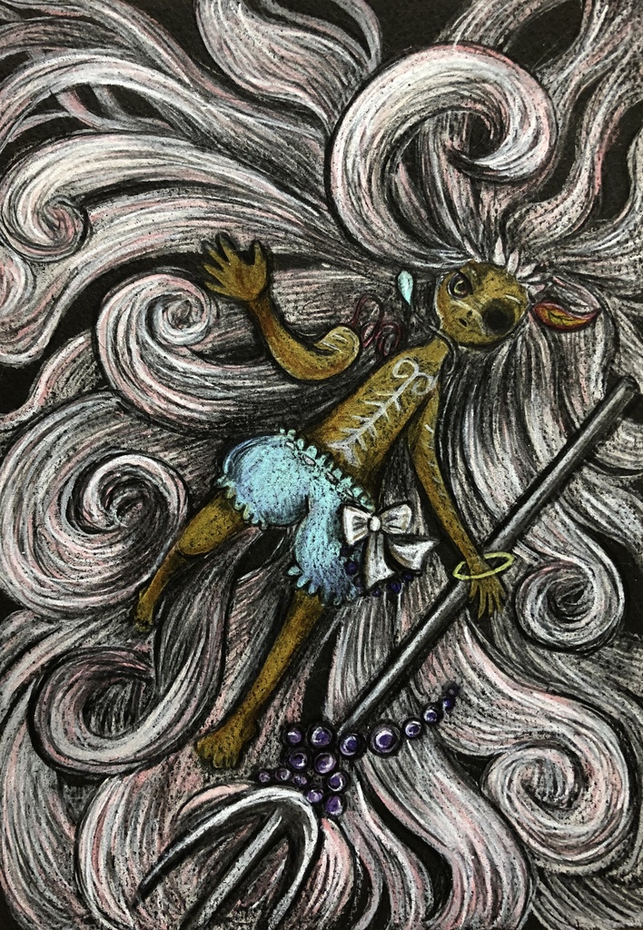 ドローイング「呪術人形」