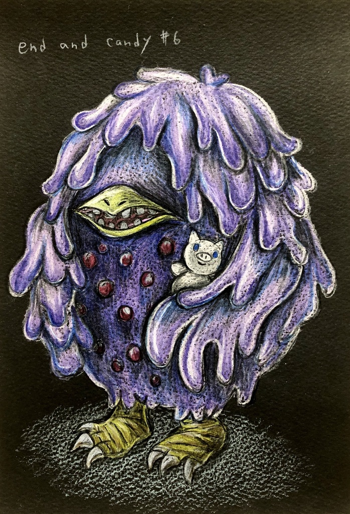 ドローイング「ぼく（鳥）」