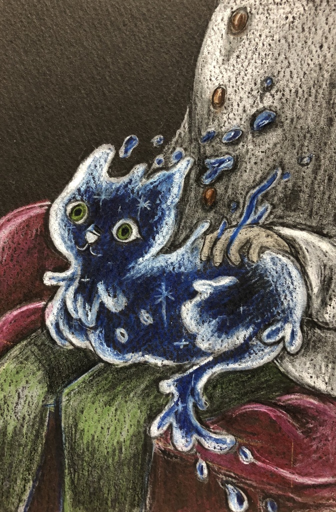 ドローイング「おばけねこ」