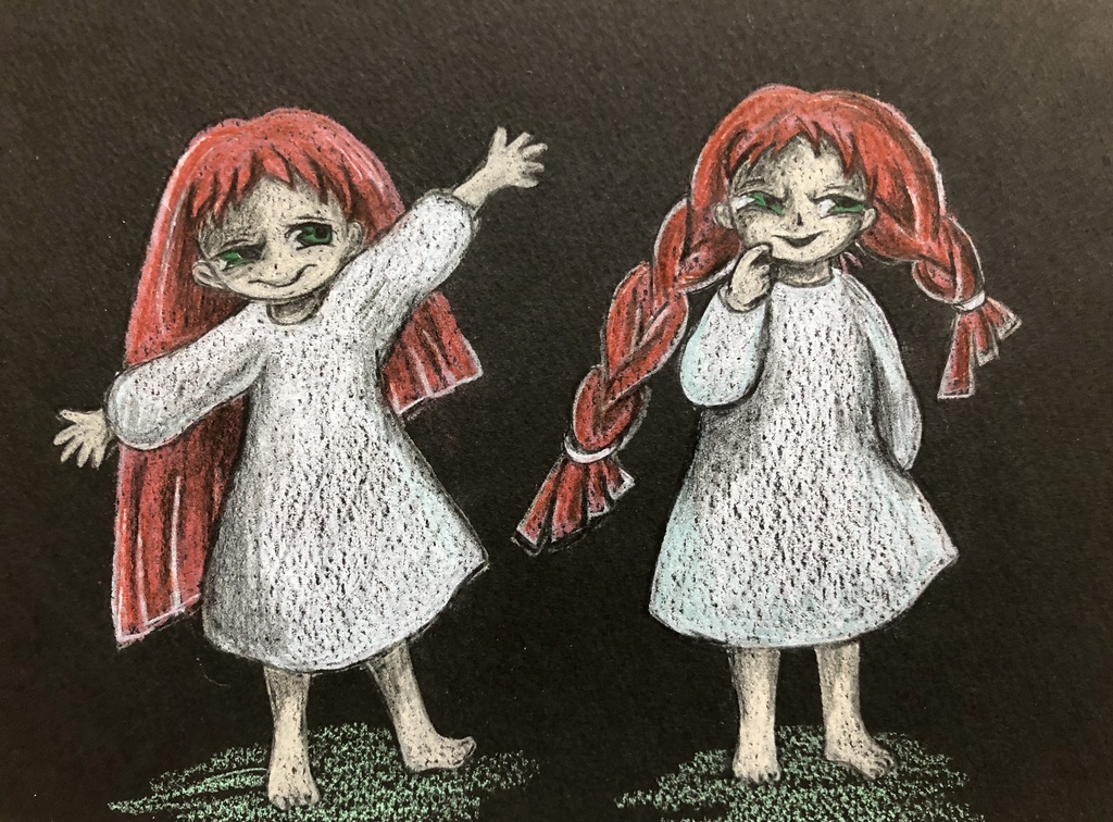 ドローイング「詐欺師の女の子」