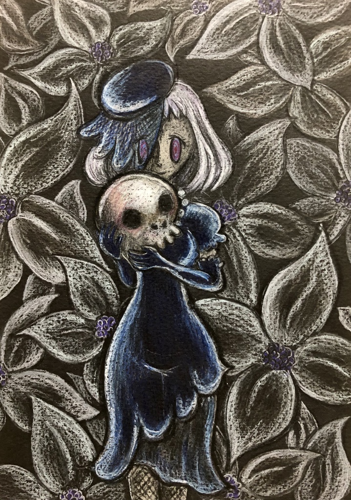 ドローイング「生と死の姉妹（くるみ）」