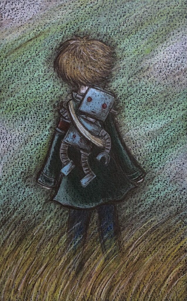ドローイング「ロボと少年」
