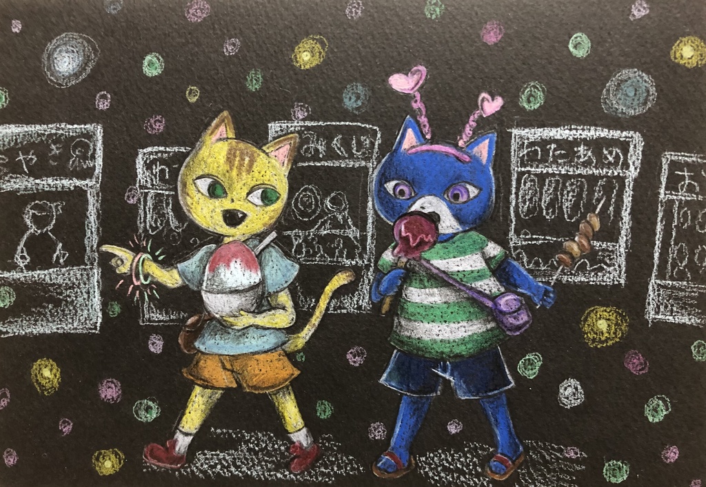 夜店（ドローイング）