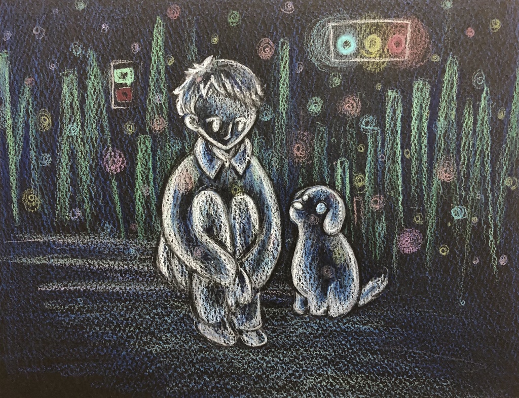 10代の幽霊と子犬