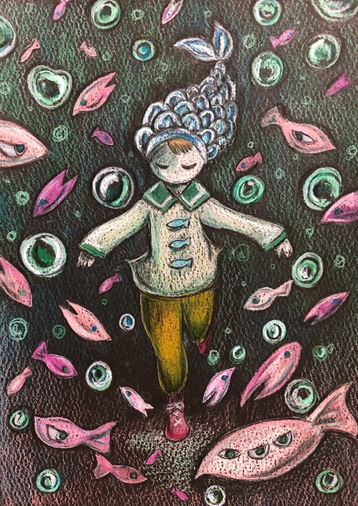 春の河(ドローイング)
