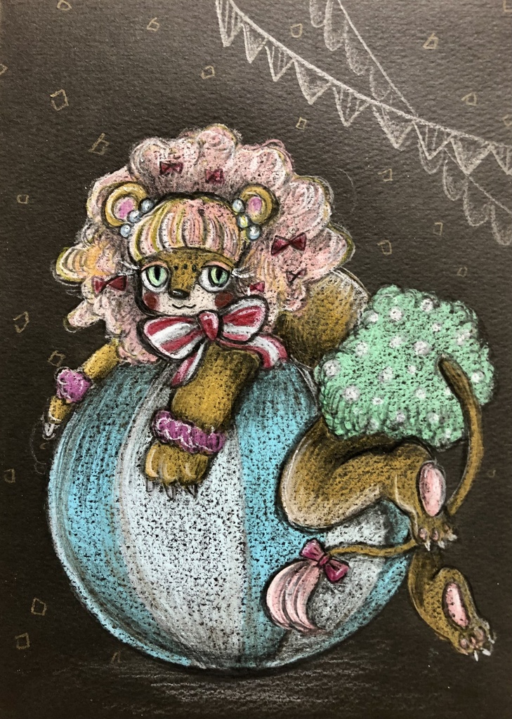 勇気のないライオン（ドローイング）