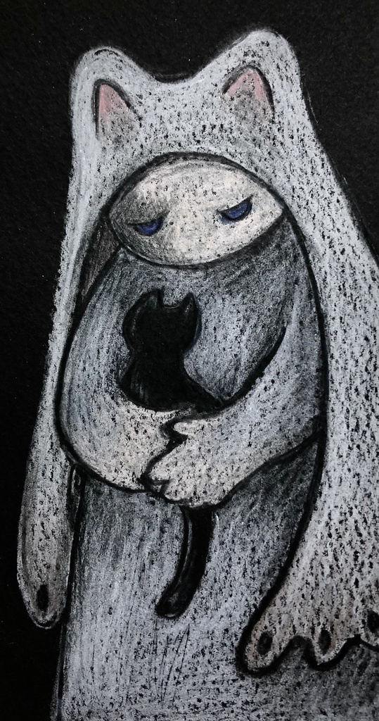 my little black cat（ドローイング）