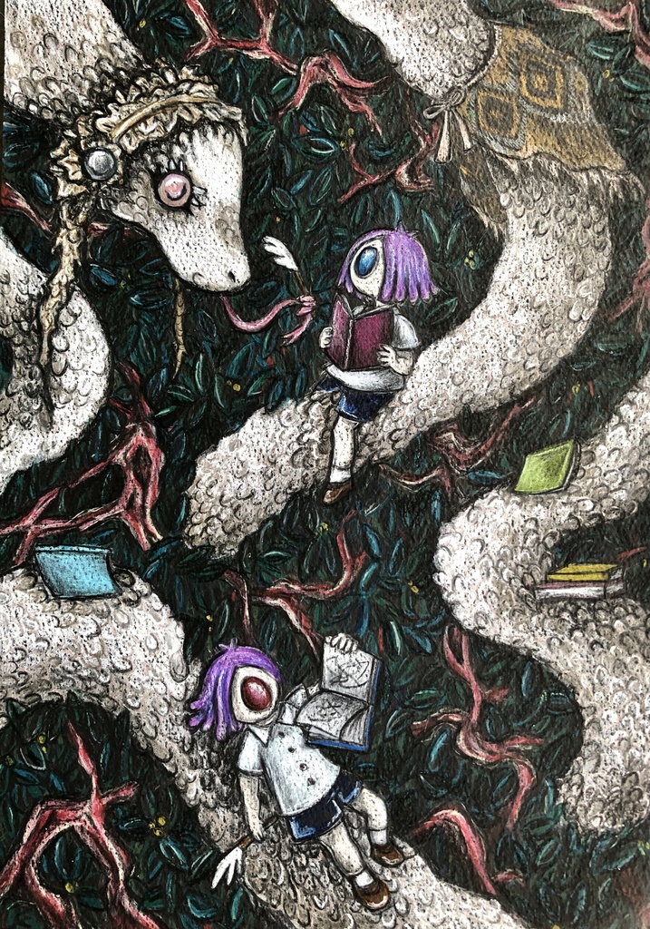 へびの先生の教え（A4原画額付き）