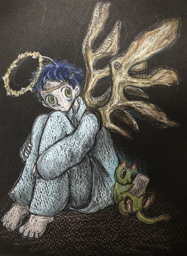 ドローイング「天使ごっこ」