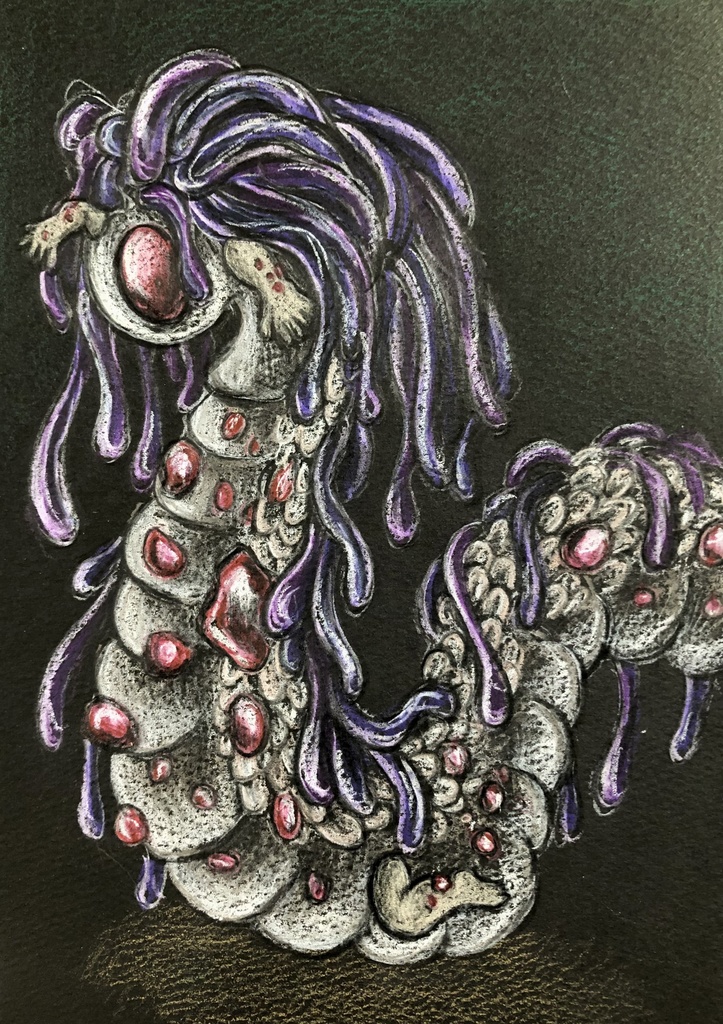 ドローイング「ラランの生きもの」