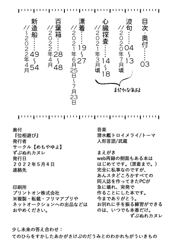 【在庫再販】位相遊び