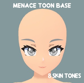 Toon VRoid Skin Base | Face Makeup Eye Base 8 Skintones