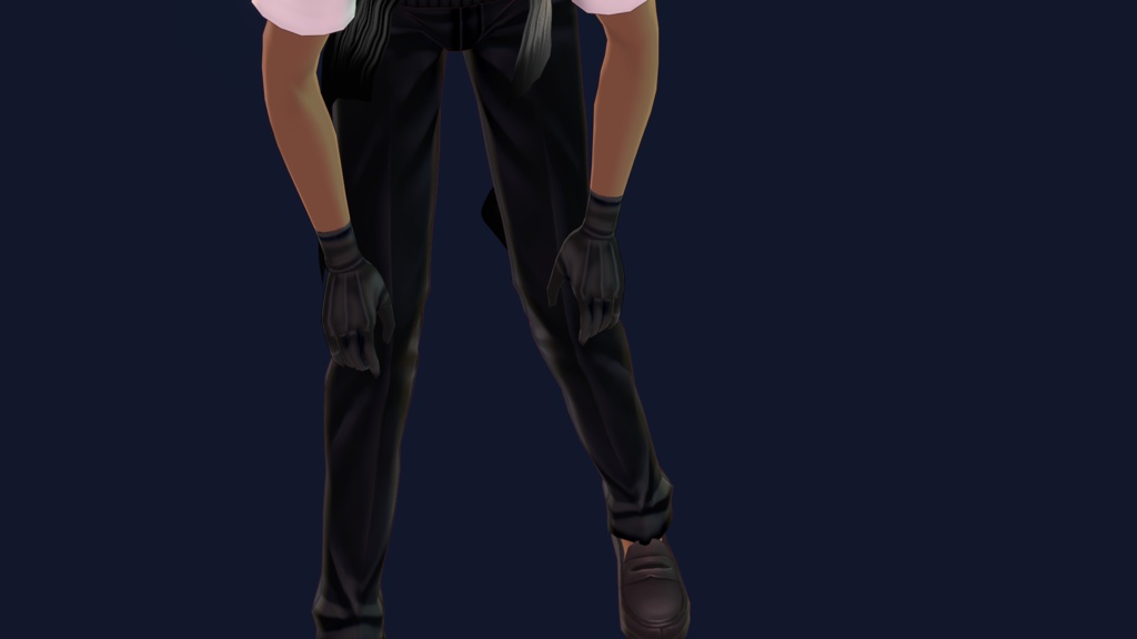 【VRoidβ】男性素体用礼装黒手袋&白手袋 v2【無料orご支援版あり】