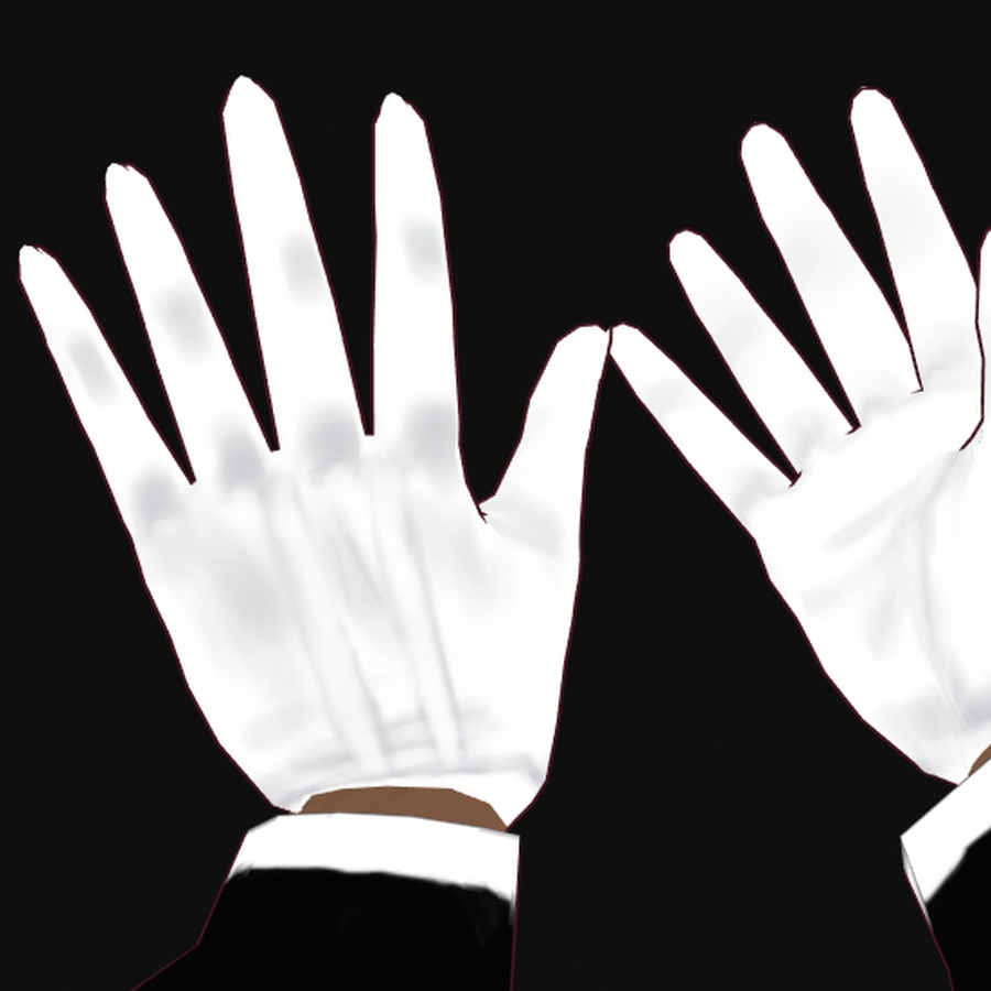 Vroid 男性素体用礼装黒手袋 白手袋 V2 無料orご支援版あり ティードットショップ Booth