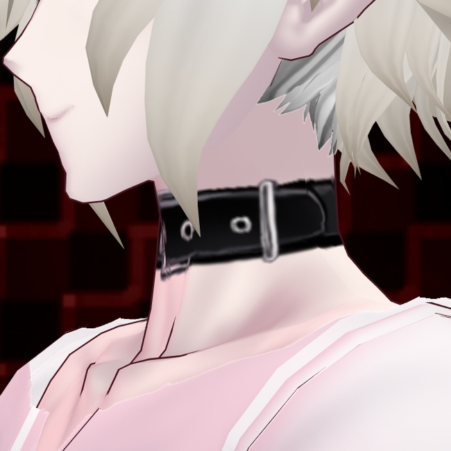 【VRoidβ】犬っぽいチョーカー2色【無償・有償版有り】