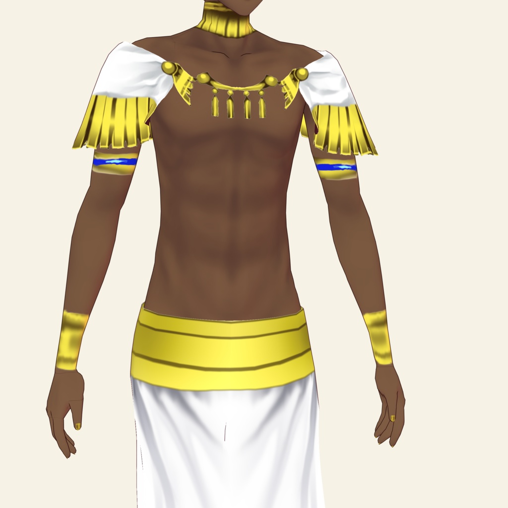 【VRoidβ男性テクスチャ】熱砂の風衣装【無料・支援版有り】