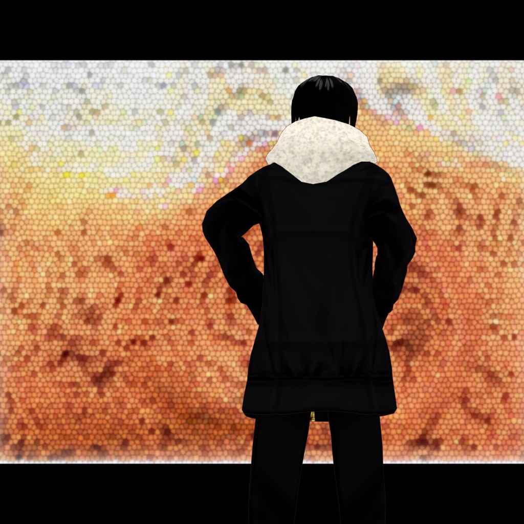 【VRoidβカラバリ有り】モッズコート【支援版あり】