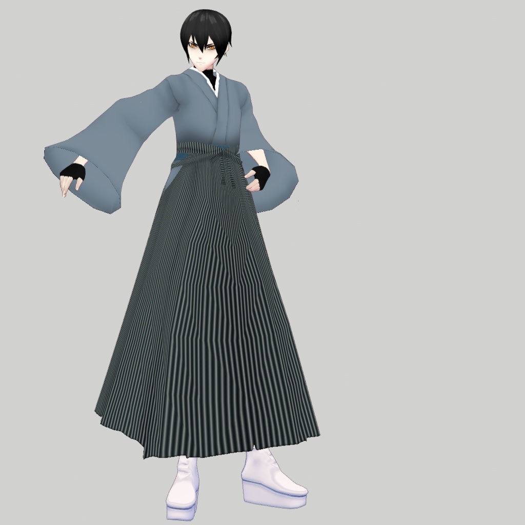 【VRoidβ】和色袴セット【和服テクスチャ】