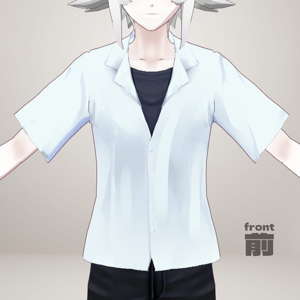【VRoidβ】シンプル夏シャツ/Simple summer shirt【男女両用】