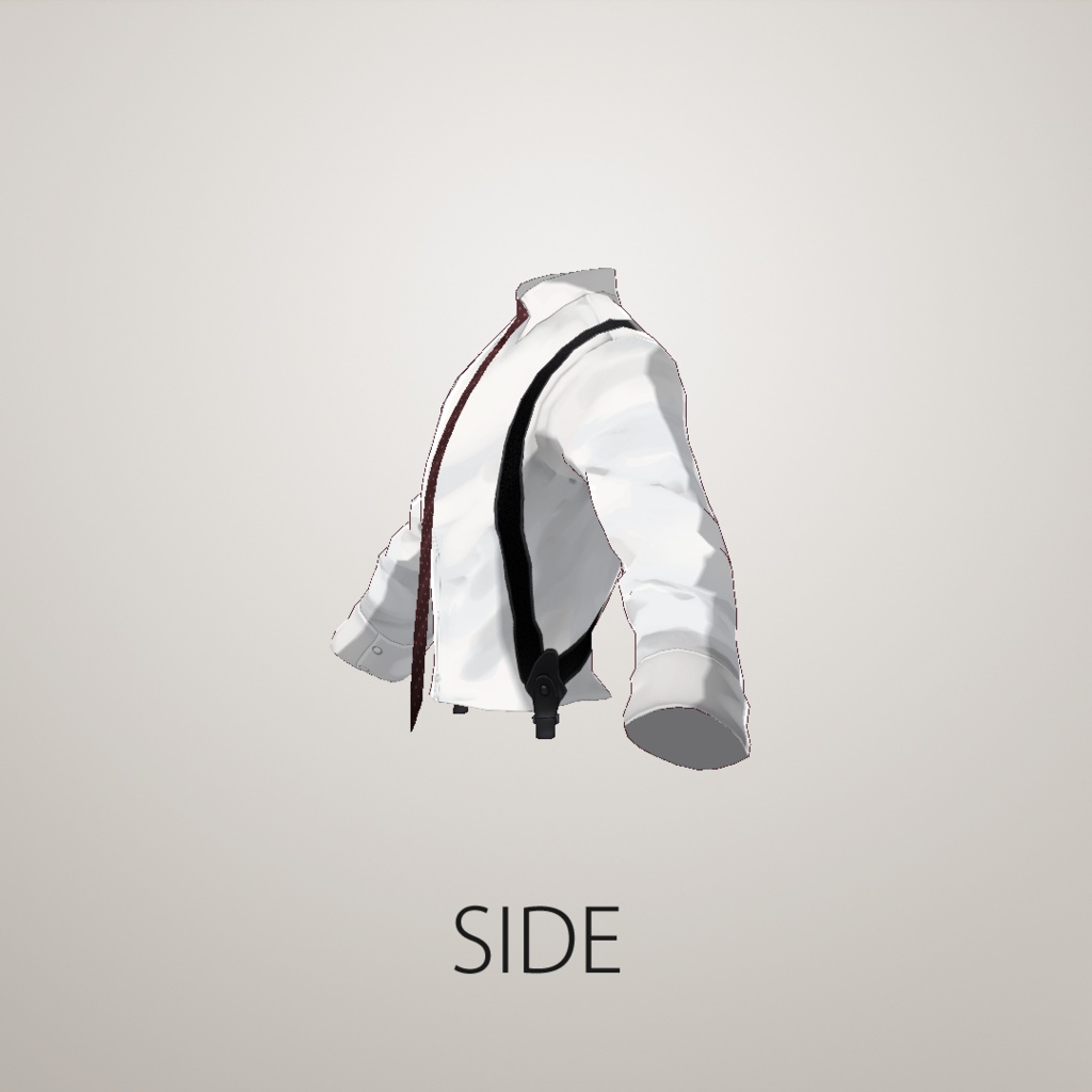 【VRoid正式版】ベストサスペンダーシャツセット【カスタムアイテムデータ】