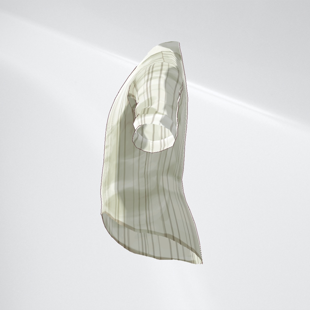 【VRoid正式版】アシンメトリ縞シャツ/AsymmetryStripeShirt【カラバリ有】